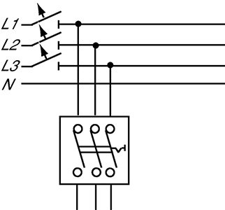 Механизм выключателя 1-кл. 3п 16А 400В ABB 1011-0-0816