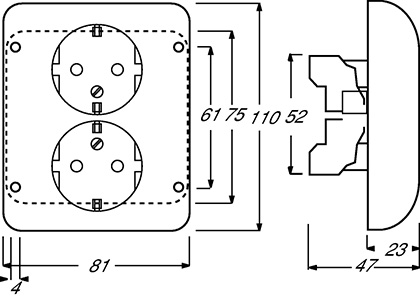 Розетка 2-м Schuko Alpha nea 16А 250В платина ABB 2014-0-1049