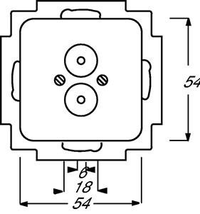 Рамка центральная с суппортом Reflex SI альпийский бел. ABB 1710-0-1076