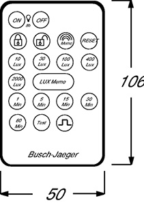 Пульт ДУ инфракрасный сервисный для датчика присутствия Busch-Wachter BasicLINE Corridor ABB 6800-0-2511