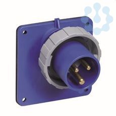 Вилка панельная 16А 2P+E IP67 4ч прямая ABB 2CMA166676R1000