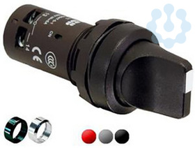 Переключатель C2SS3-30B-10 2-х поз. 1НО (45град.) без фикс. черн. ABB 1SFA619202R3016