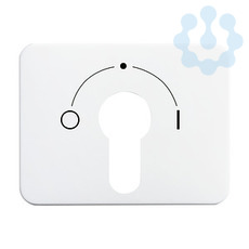 Плата центральная (накладка) для механизма выкл. с зам. 2733 USL-101 alpha nea бел. глянцевый ABB 1710-0-1597