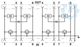 Устройство защиты от перенапряжений DT-LAN-CAT.6+ Phoenix Contact 2881007