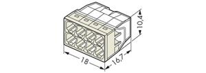 Клемма 8х(0.5-2.5мм) 8-х проводн. для распред. короб. (без п) WAGO 2273-208