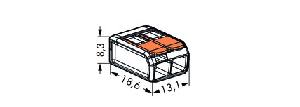 Клемма универс. компактная 2х(0.14-4.0) WAGO 221-412