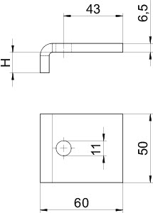 Фиксатор планка (винт М10х50) KL1 20 S FT OBO 6354122