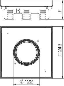 Рамка кассетная RKFN2 UZD3 9 243х243мм 9VS25 OBO 7409380