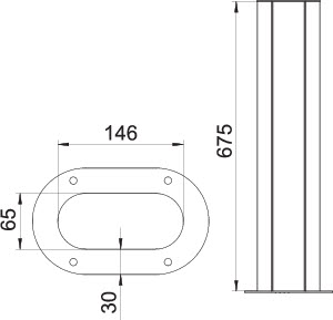 Колонна электромонтажная 0.68м 1-сторонняя 70х140х675мм ISSOGHS70140RW алюм. бел. OBO 6289098