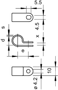 Скоба креп. 14мм 255 14 LGR OBO 2222140