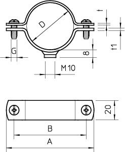 Скоба креп. дистанционная 3дюйм 2900WM10 88 FTSO OBO 1388398