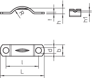 Скоба креп. для разгрузок от натяж. 8мм 7903 8 G OBO 1437011