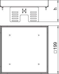 Рамка кассетная RKN2 ном. размер UZD3 4 200х200мм 4MS20 латунь OBO 7409052