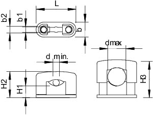 Скоба креп. 15-25мм 3081 LGR OBO 2124254