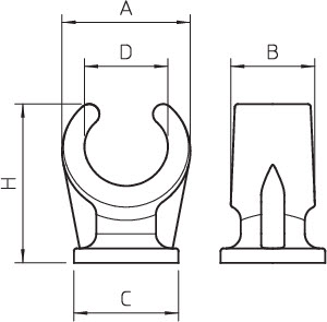 Скоба креп. 14-15мм 2962 15 LGR OBO 2140152