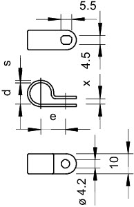 Скоба креп. 14мм 255 14 LGR OBO 2222140