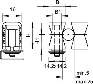 Скоба креп. винтовая 5-25мм 2050 5-25 LGR OBO 2254026