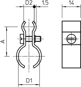 Зажим для троса 11-16мм 1020 11-16 G (уп.50шт) OBO 1404164