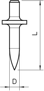 Дюбель 4х24 из закаленной стали без покрытия без резьбы 903 RB 18 (уп.200шт) OBO 3105024