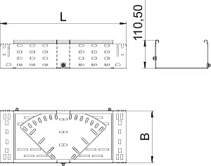 Угол для лотка регулируемый 200х110 RBMV 120 FT OBO 6040704