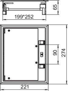 Лючок для монтажа универс. сер. GES6 2U10T 7011 OBO 7405321