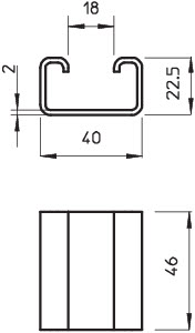 Распорка С-образная DSK 25 FT гор. цинк OBO 6416446