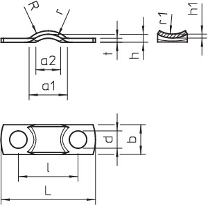 Скоба креп. для разгрузок от натяж. 6.5мм 7901 6.5 G OBO 1435027