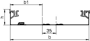 Кабель-канал напольный 200х40 L2400 сталь AIKU 20040 оцинк. OBO 7404704