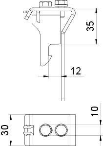 Скоба дистанционная для крышки 35х30AH 35 VA4301 OBO 6065475