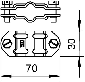 Соединитель полосы и проволоки продольный 233 VA OBO 5336341