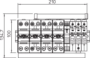 Комплект УЗИП 3+NPE (Класс I+II) 255В PS4-VA TT+FS OBO 5089777