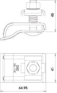 Крепеж проволоки к водосточному желобу RK-FIX CU OBO 5316468