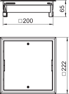 Лючок ревизионный ZES4-2 UZES4-2 U10T 9011 полиамид черн. OBO 7406702