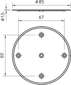 Крышка универс. d84мм UG UD OBO 2003236