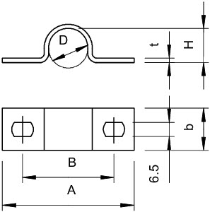 Скоба креп. метал. оцинк. двухлап. d40мм 823 40 FT OBO 1015498