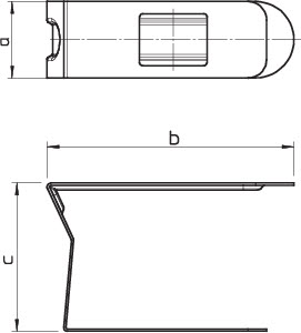 Зажим кабельный для короба LKM H=140мм LKM K140 сталь OBO 6249888