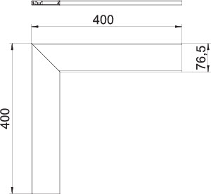 Крышка плоского угла Rapid 80 400х80мм алюм. GA-OTFEL анодированный OBO 6279736