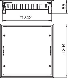 Лючок ревизионный ZES9-2 UZES9-2 U10T 9011 полиамид черн. OBO 7406674