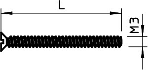 Винт для монажной коробки d3.2мм 15мм U 15 GS OBO 2003265