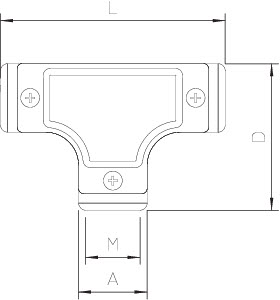 Секция Т-образная с резьбой M32х1.5 SKTM32W ALU OBO 2047607
