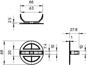 Крышка для уст. коробки d70мм UG 60 FD OBO 2003223