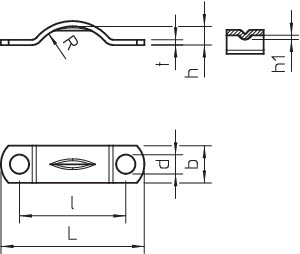 Скоба креп. для разгрузок от натяж. 8мм 7903 8 G OBO 1437011
