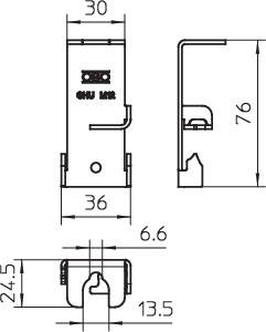 Фиксатор универс. 75х36х2 SHU M12 VA4301 OBO 6015326