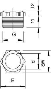 Заглушка 107 E PG7 PS OBO 2025078