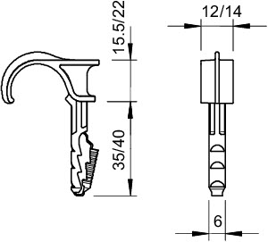 Фикcатор для труб одинарный нажимной 22-30мм 1974 22-30 OBO 2197812