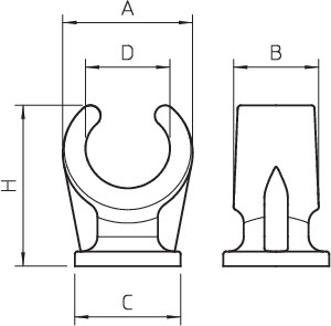 Скоба креп. 14-15мм 2962 15 LGR OBO 2140152