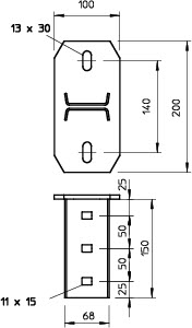 Комплект траверса продольная KI 8 NOK FT OBO 6347061