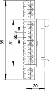 Клемма защитного провода 12х16кв.мм 60 S 12х16 GBGN жел./зел. OBO 2054094