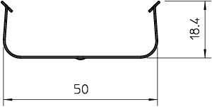 Фиксатор крышки для короба Rapid 45 сталь OK-K 45 OBO 6116116
