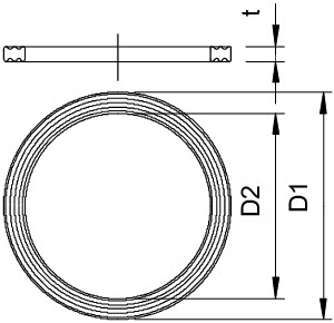Кольцо уплотнительное Dмонтаж. отв. 50 107 F M50 PE OBO 2030028